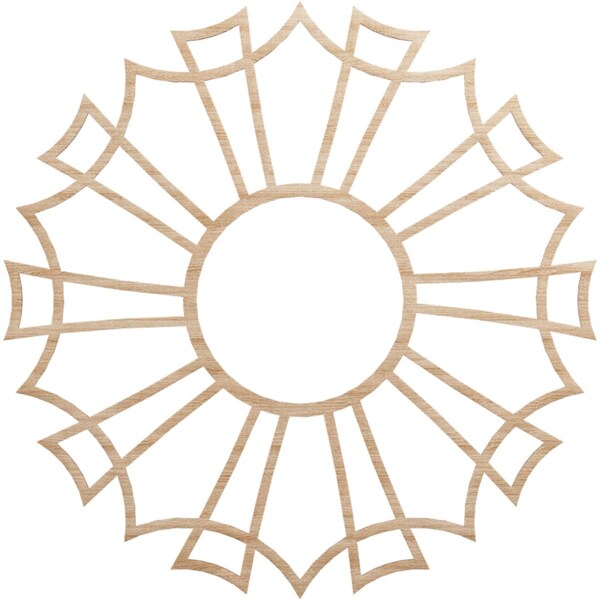 Ekena Millwork Augustus Wood Fretwork Pierced Ceiling Medallion, Alder, 38"OD x 13 3/8"ID x 1/4"T CMWP38X38X0250AUAL - main
